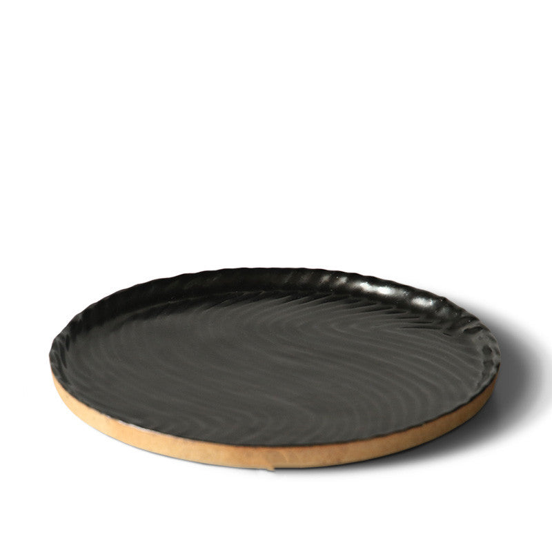 Japanese Stoneware Tableware Flat Plate Home Zen