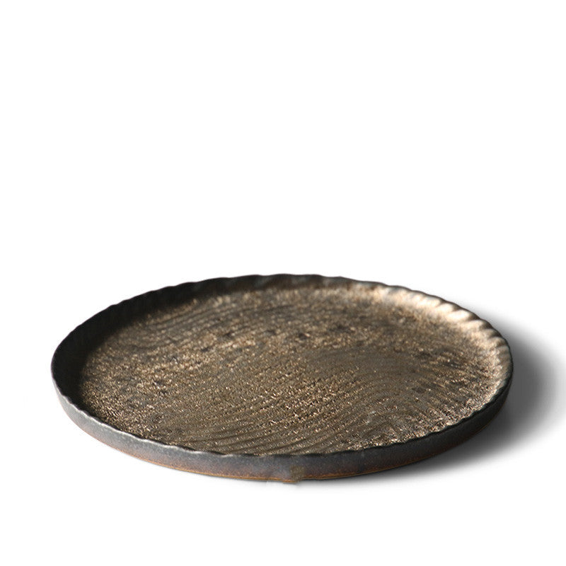 Japanese Stoneware Tableware Flat Plate Home Zen