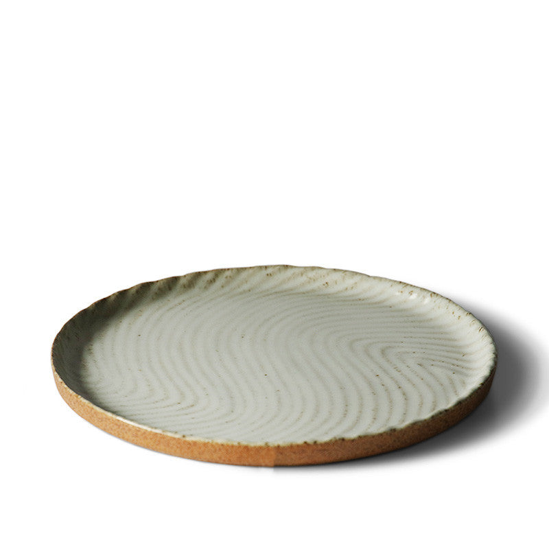 Japanese Stoneware Tableware Flat Plate Home Zen