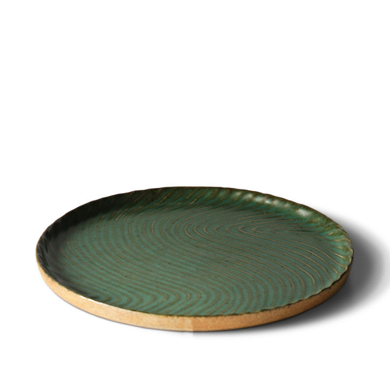 Japanese Stoneware Tableware Flat Plate Home Zen